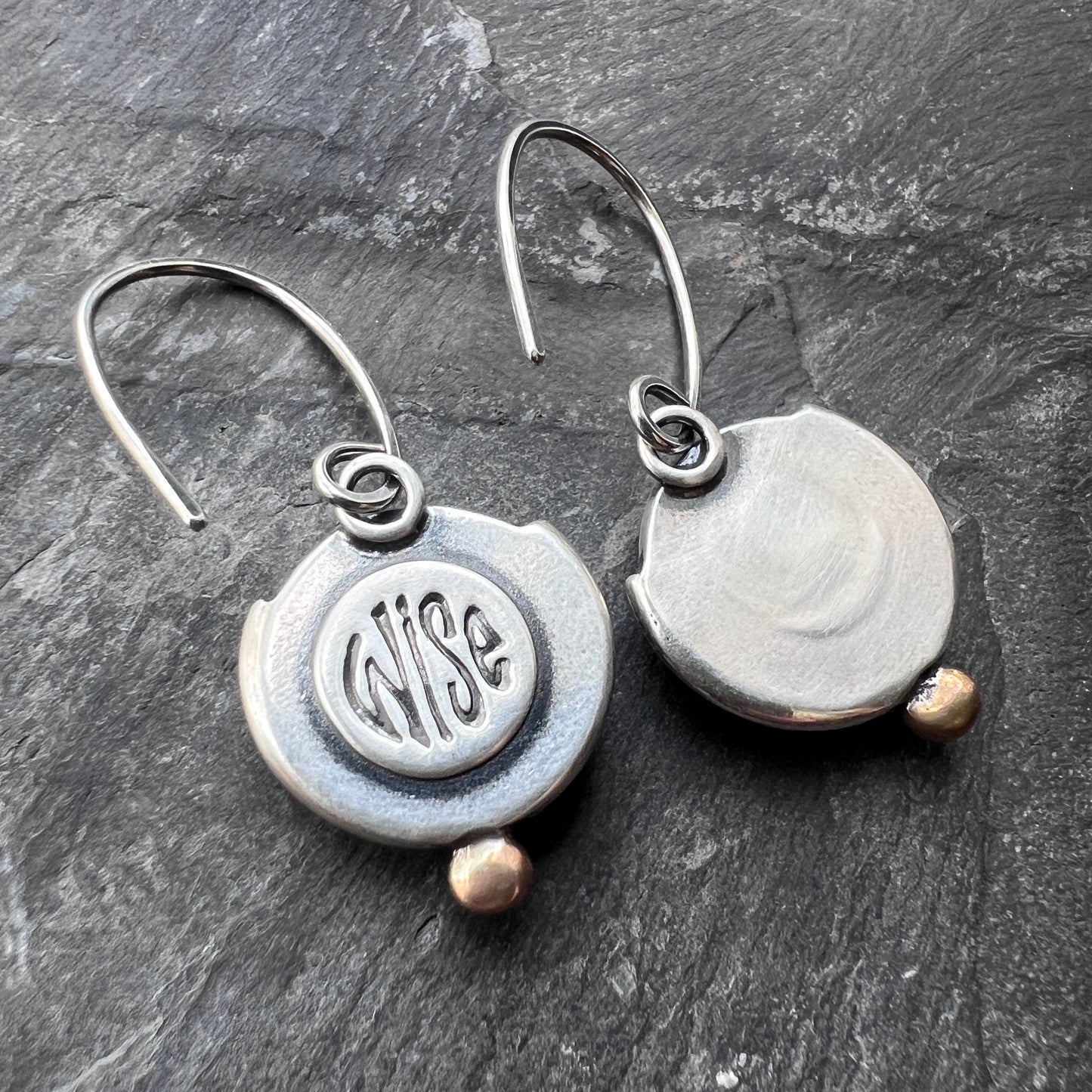 Lapis Lazuli Sterling Silver Earrings | Round Blue Natural Stone Earrings