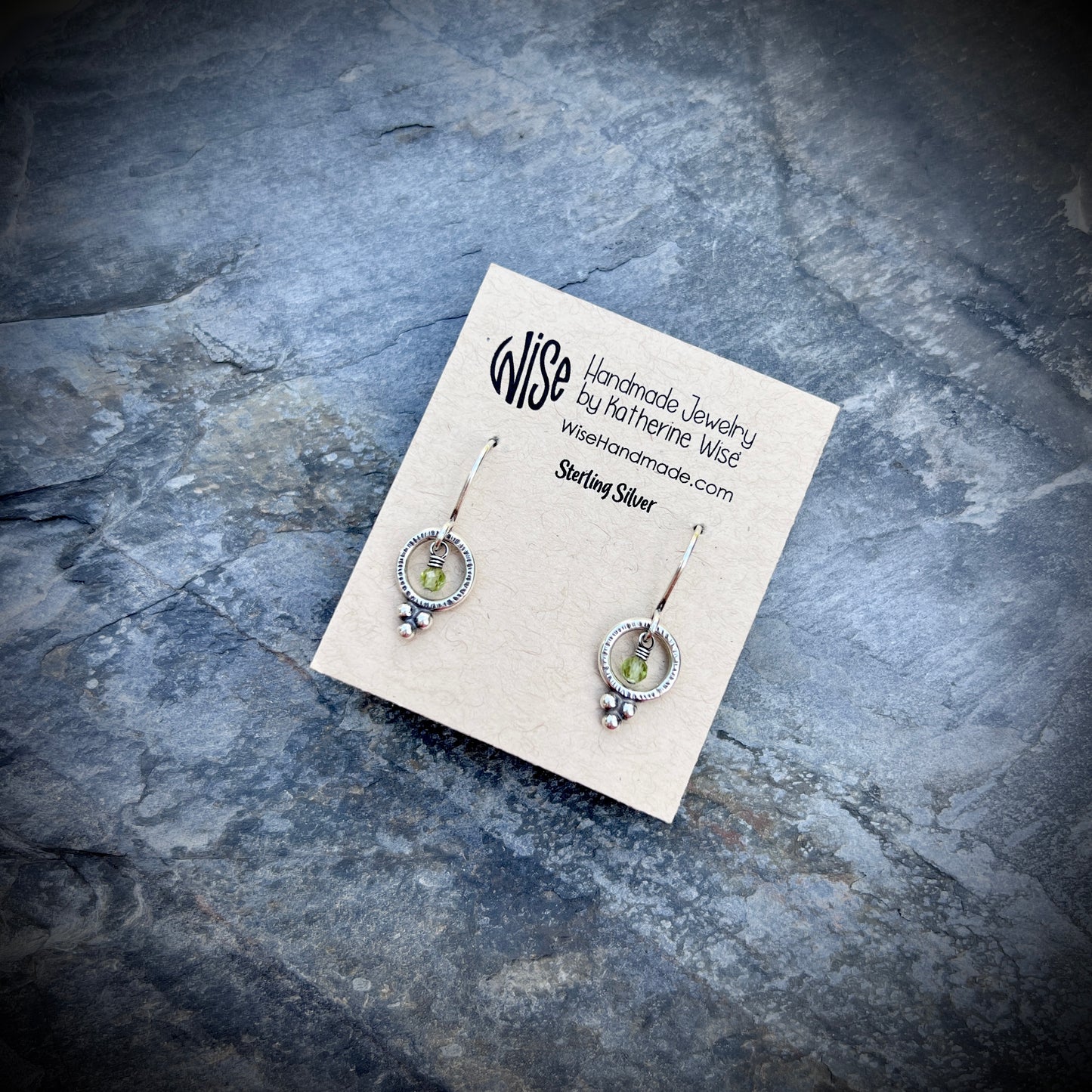 Customizable Birthstone Sterling Silver Earrings | Handmade Tiny Genuine Gemstone Dangles