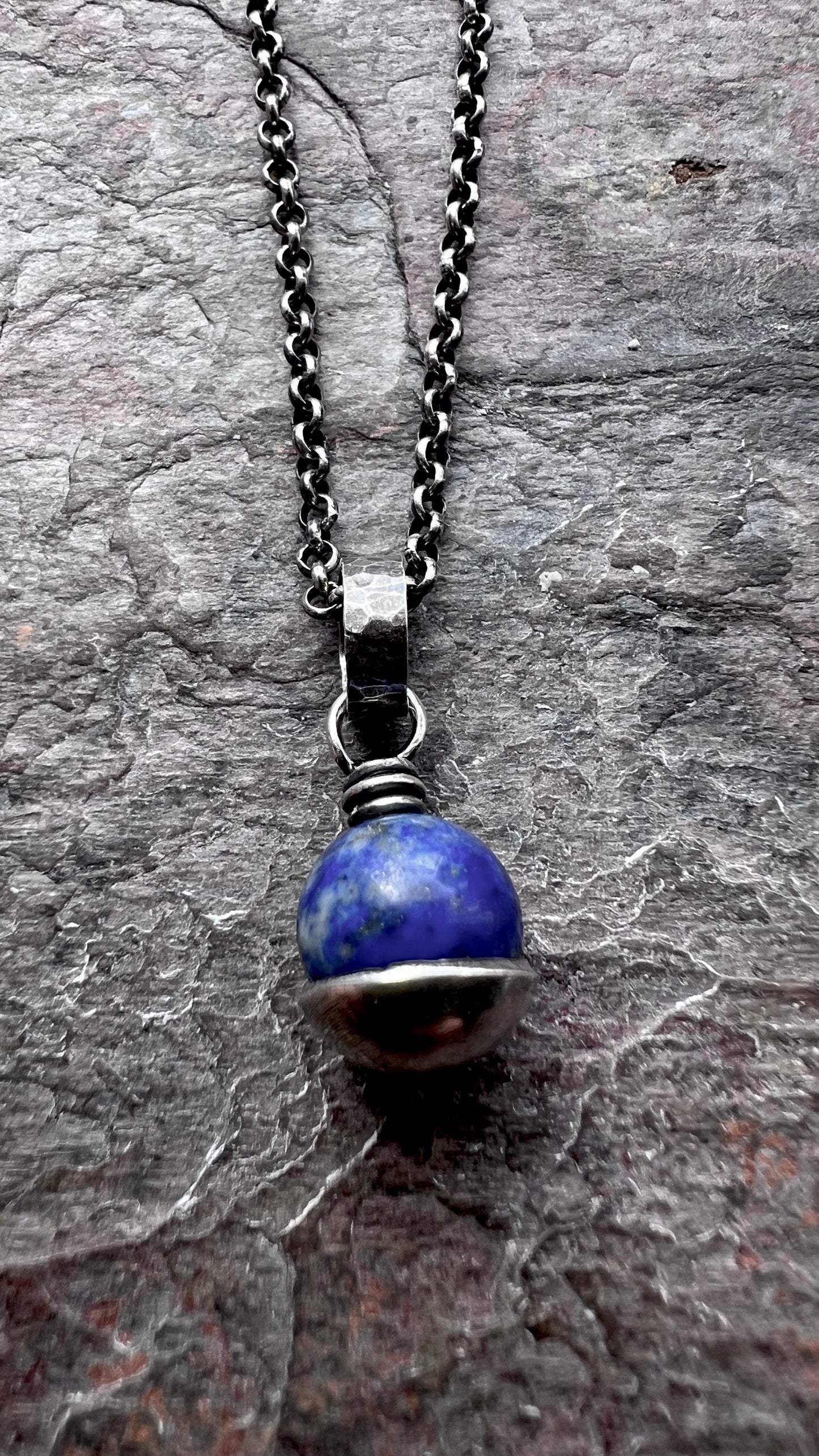 Sterling Silver Lapis Necklace