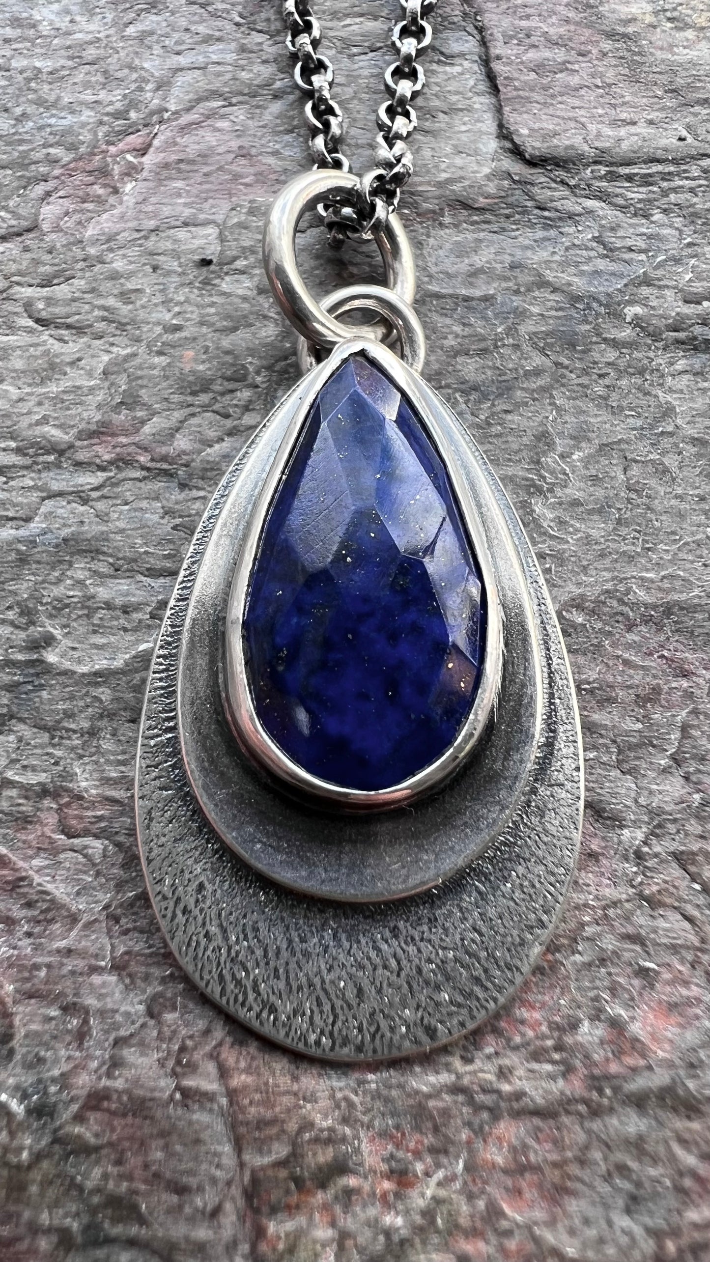 Sterling Silver Lapis Necklace One of a Kind