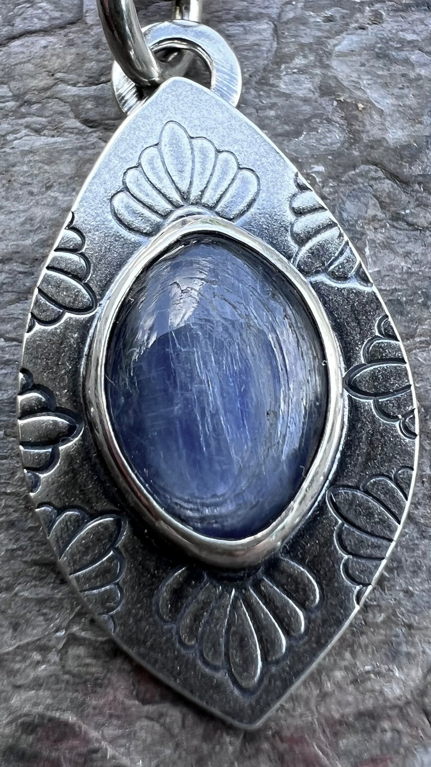 Kyanite Sterling Silver Pendant - Handmade One-of-a-kind Pendant
