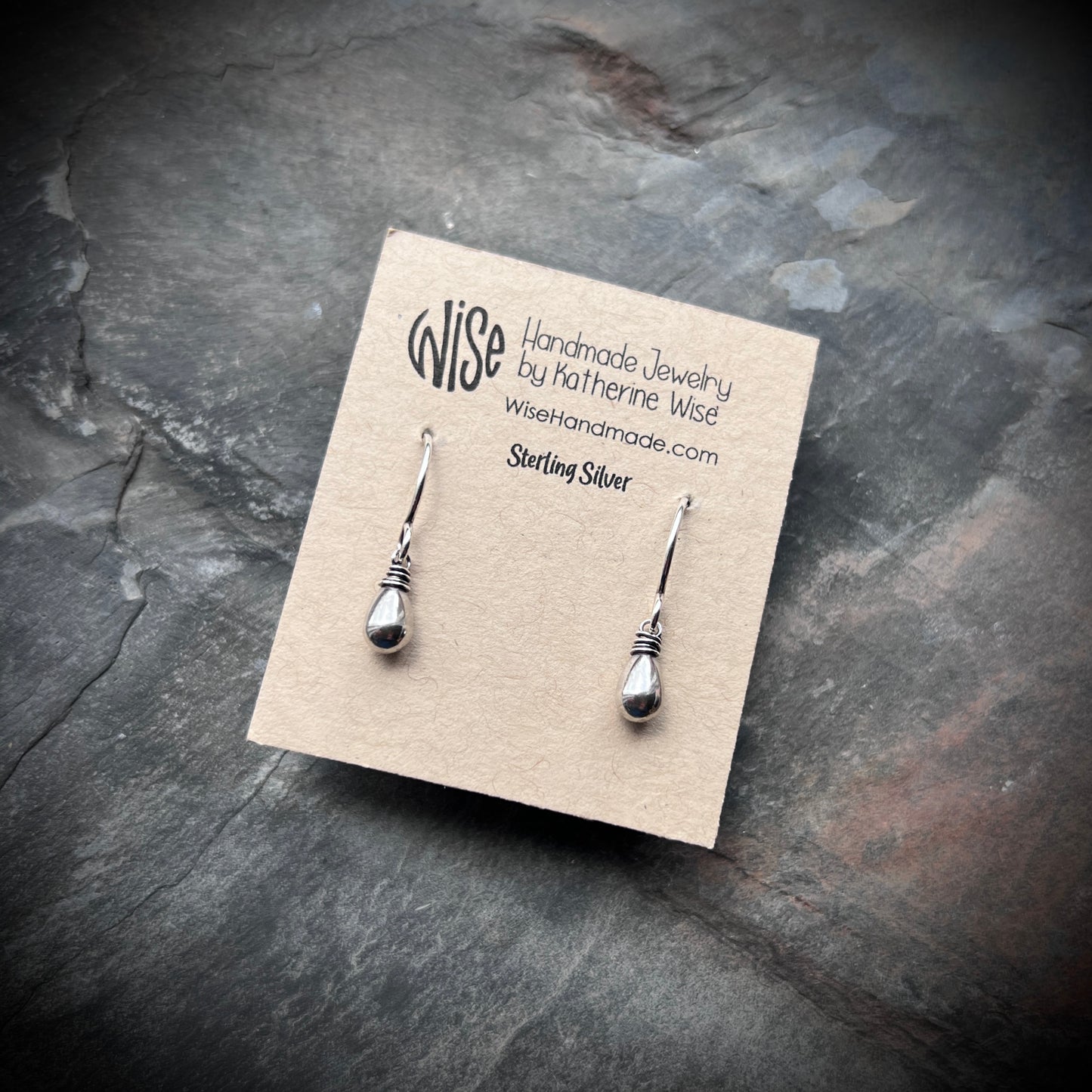 Sterling Silver Small Teardrop Earrings | Lightweight Dainty Dangles