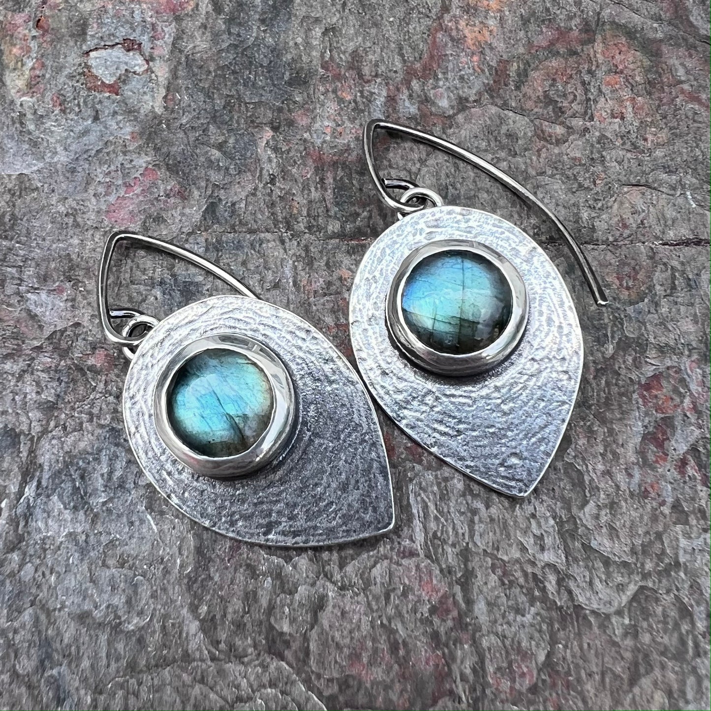 RESERVED Labradorite Sterling Silver Handmade One-of-a-kind Earrings
