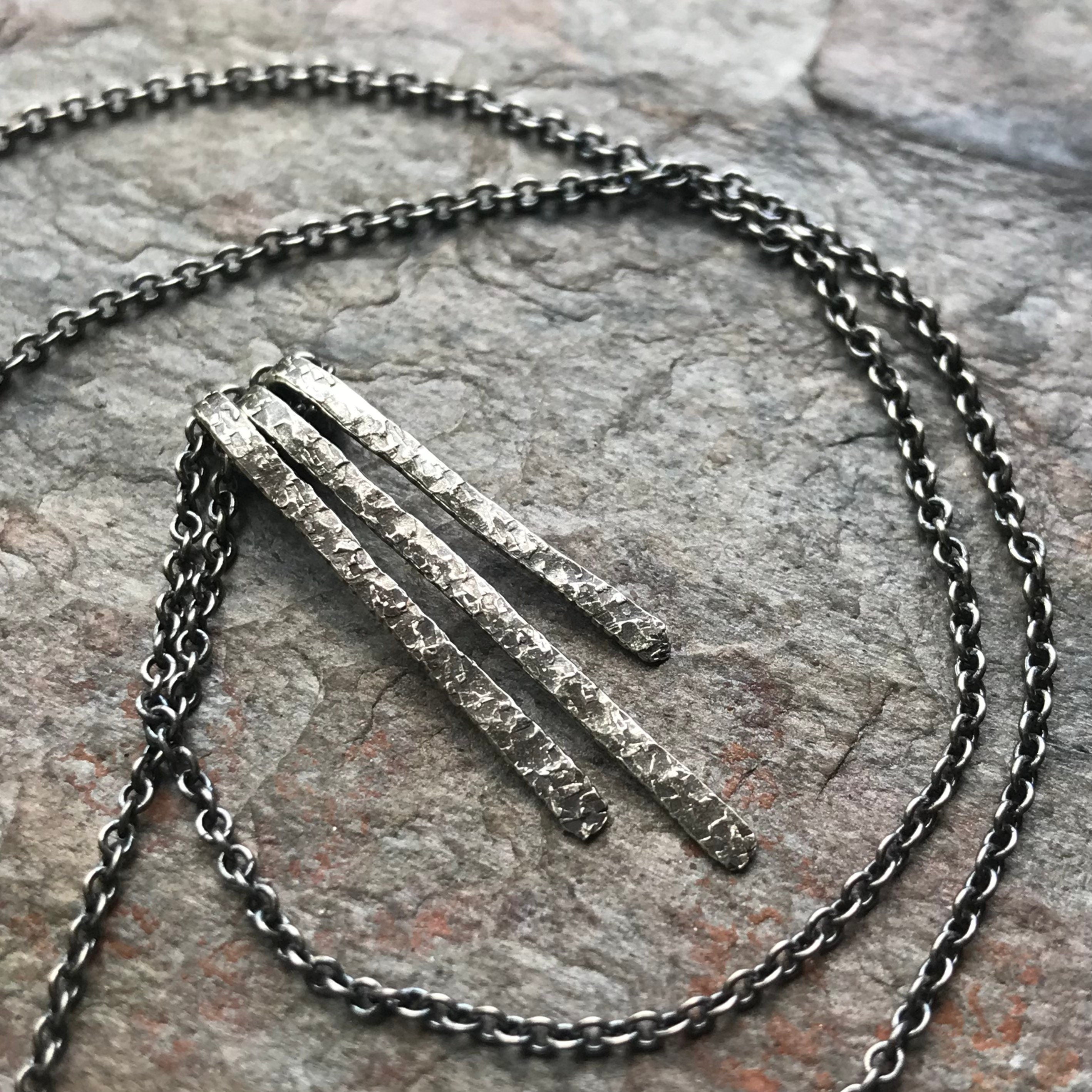 Sterling silver truth necklace, hammered sterling silver coin pendant, intention necklace, yoga jewelry, oxidized sterling 2024 silver necklace