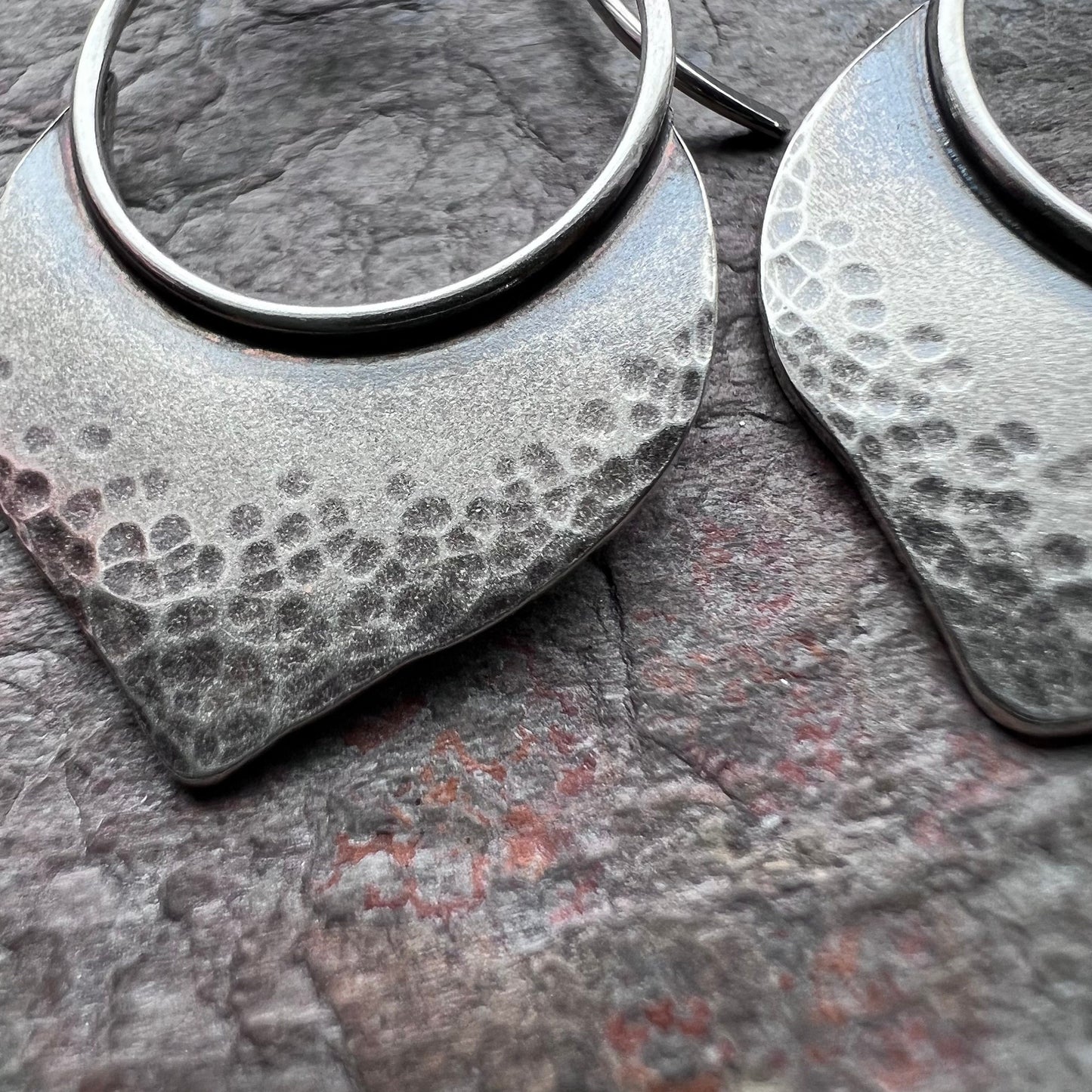 Sterling Silver Hammered Lotus Petal Earrings - Available in 3 Sizes