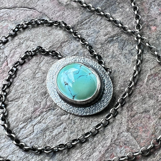 Turquoise Sterling Silver Pendant Necklace - Choose Your Stone
