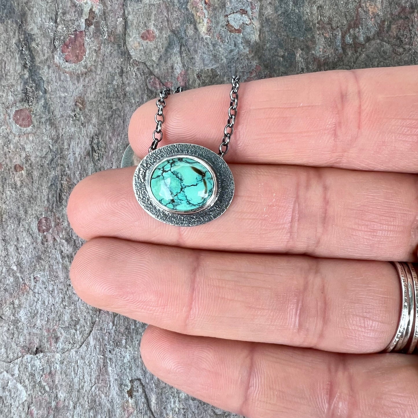 Turquoise Sterling Silver Pendant Necklace - Choose Your Stone