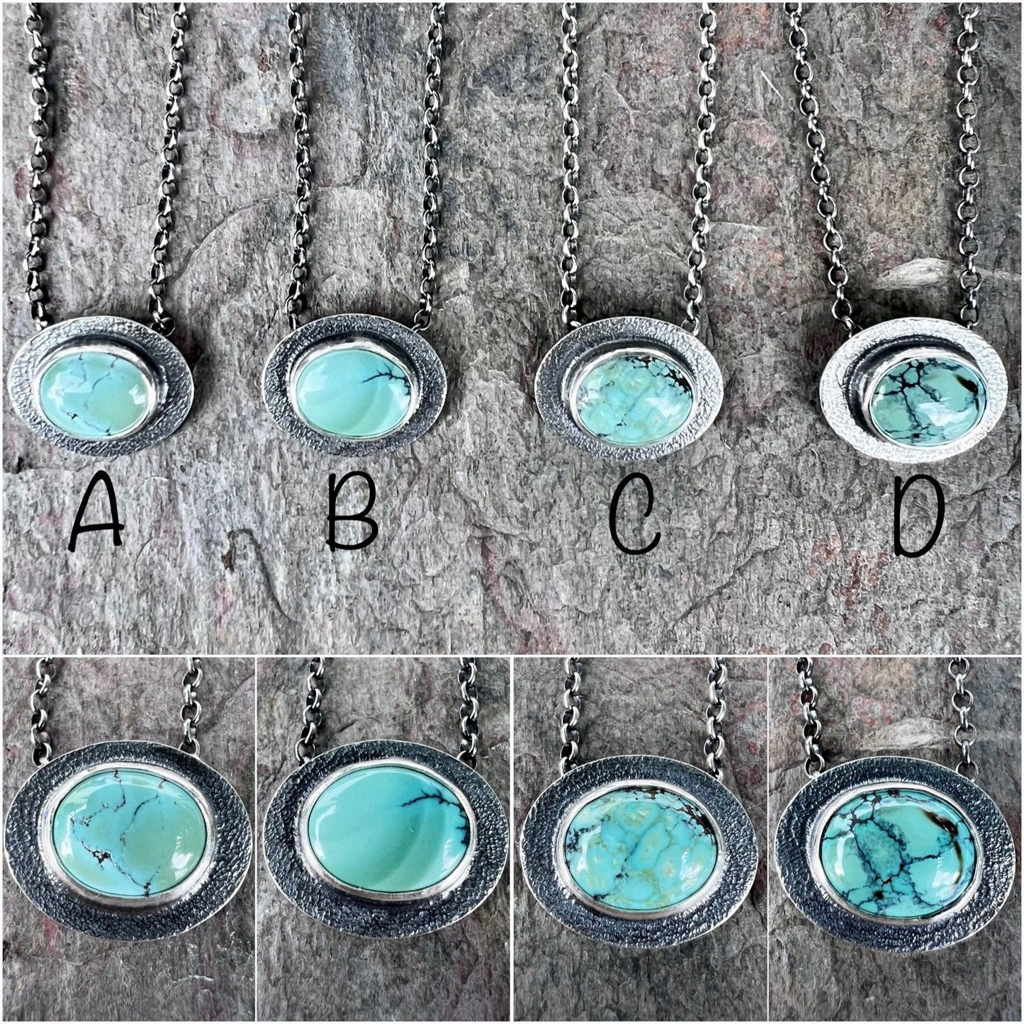 Turquoise Sterling Silver Pendant Necklace - Choose Your Stone