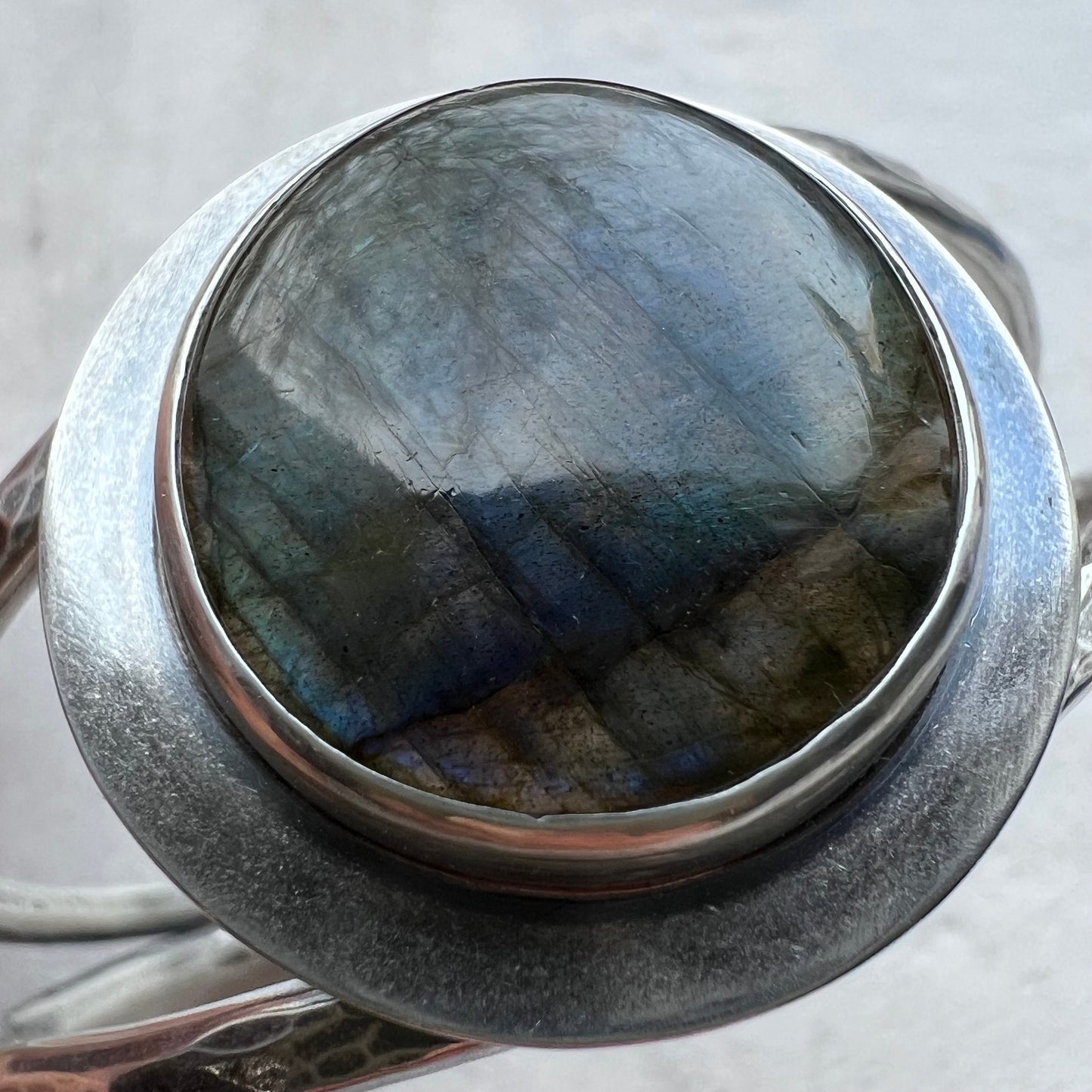 Labradorite Sterling Silver Bracelet - Handmade One-of-a-kind Bracelet