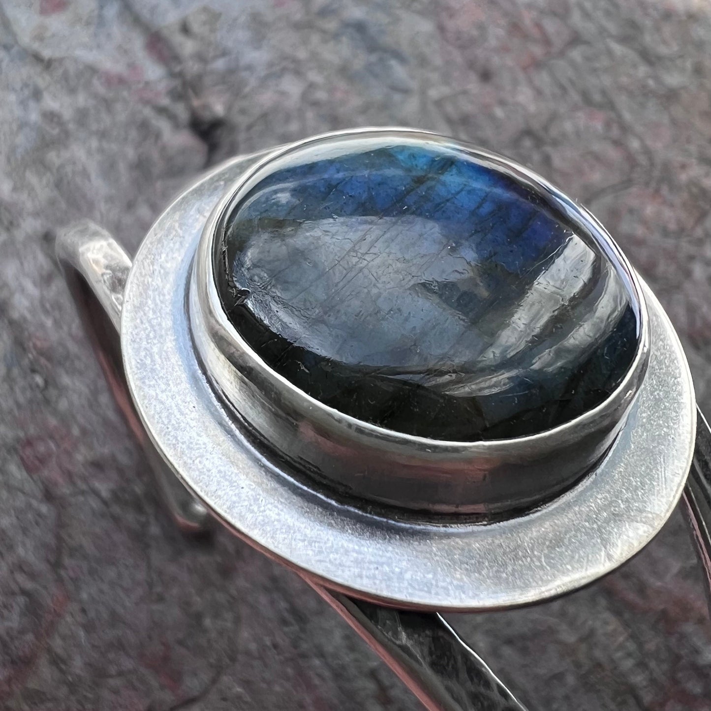 Labradorite Sterling Silver Bracelet - Handmade One-of-a-kind Bracelet