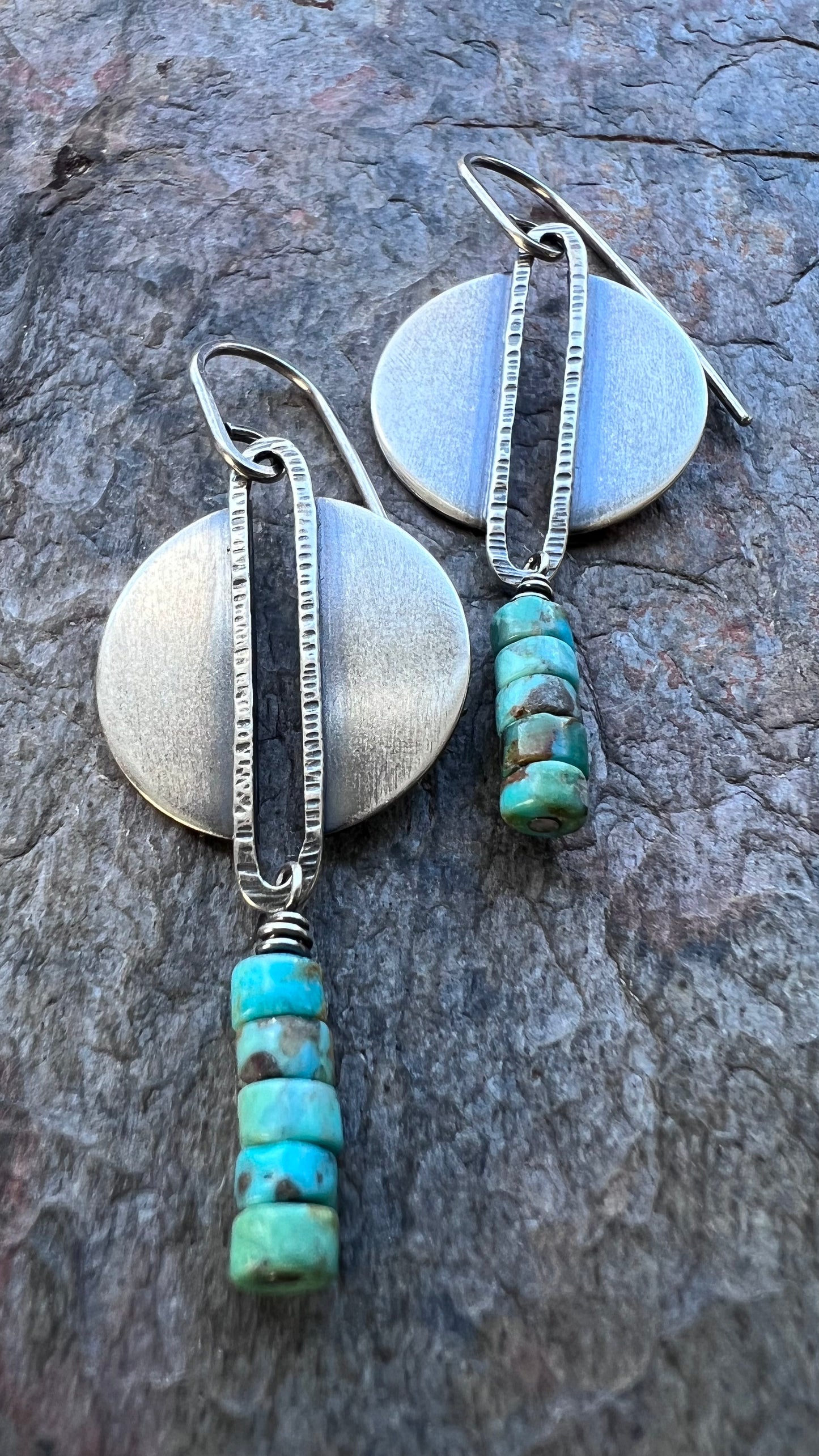 Sterling Silver Turquoise Heishi Bead Earrings