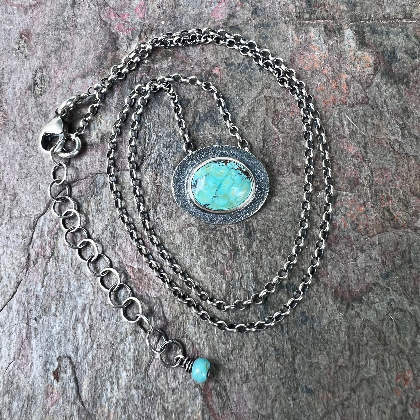 Turquoise Sterling Silver Pendant Necklace - Choose Your Stone