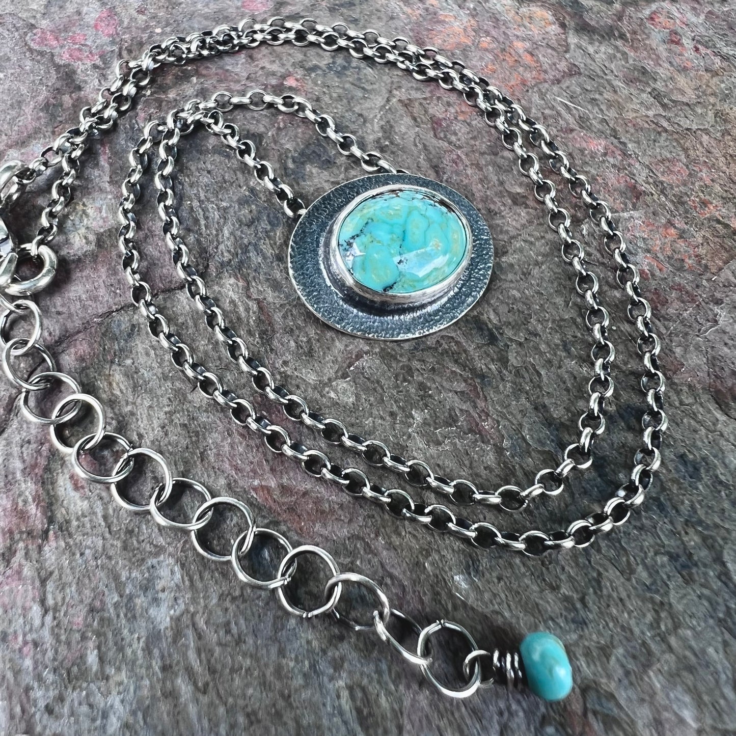 Turquoise Sterling Silver Pendant Necklace - Choose Your Stone