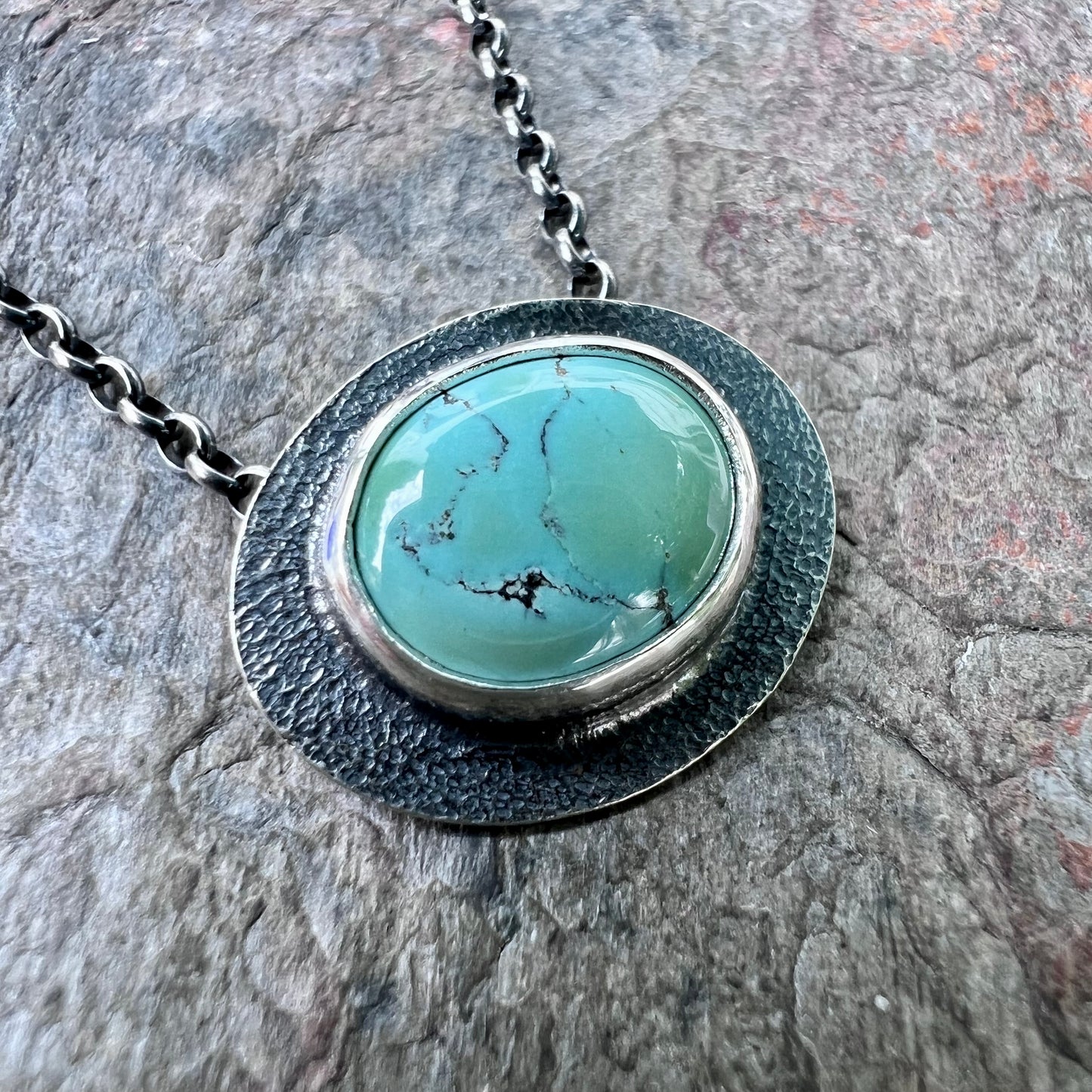 Turquoise Sterling Silver Pendant Necklace - Choose Your Stone