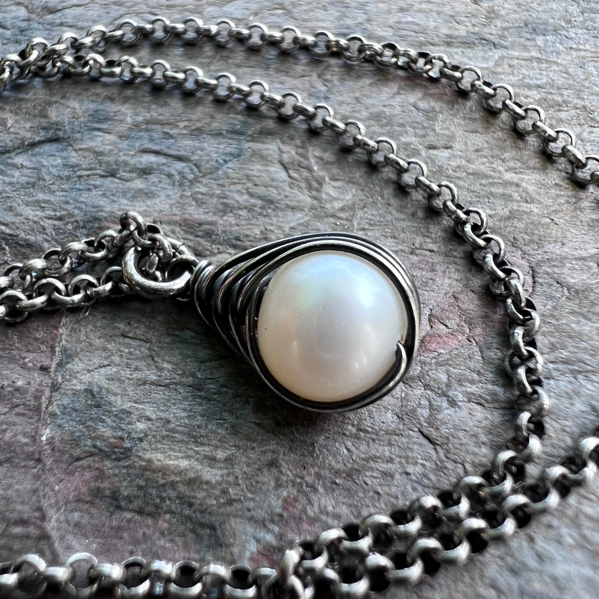Freshwater pearl 2025 pendant silver