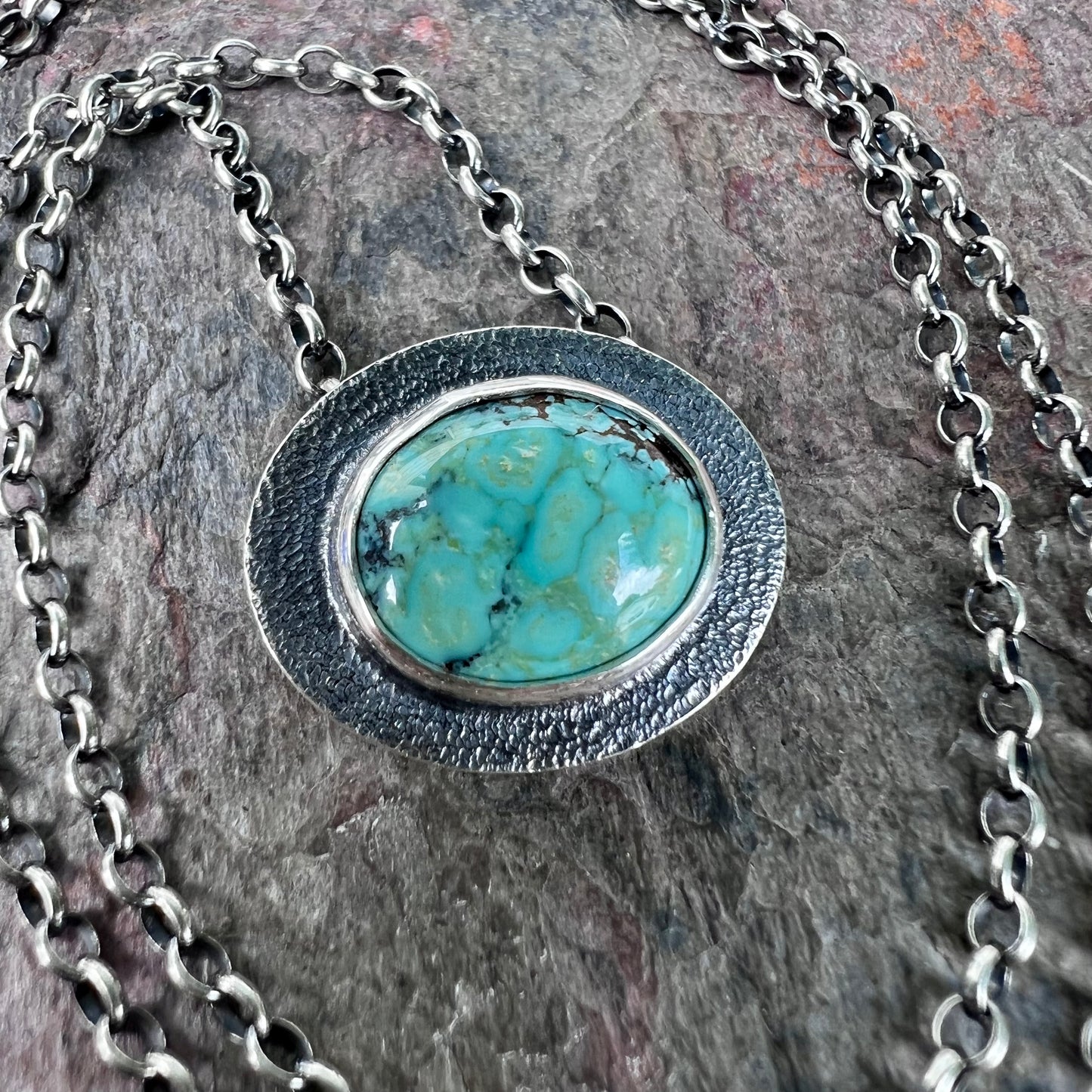 Turquoise Sterling Silver Pendant Necklace - Choose Your Stone