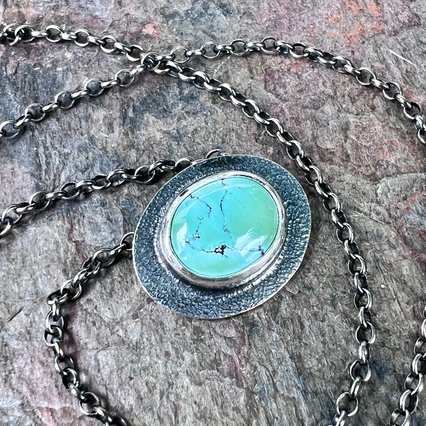 Turquoise Sterling Silver Pendant Necklace - Choose Your Stone